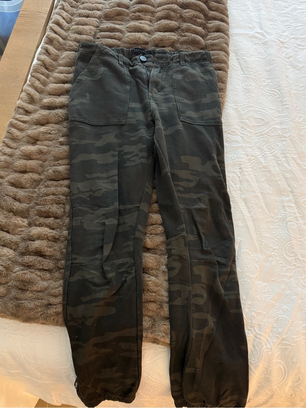 Sanctuary Women’s Cotton Camouflage Utility Pants - Olive Green